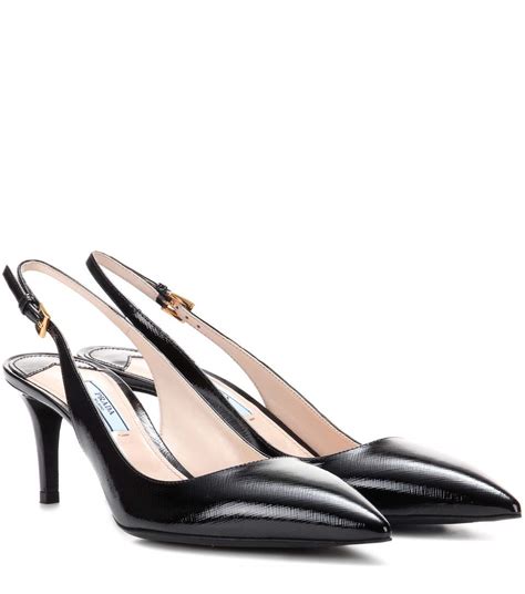 prada black kitten heels|prada chunky heel pumps.